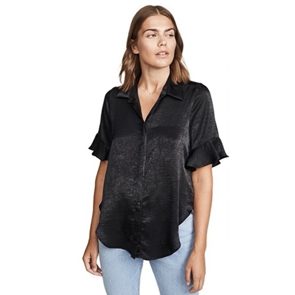 Misa Los Angeles Zadie Top in Black Sz L